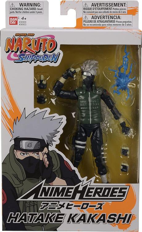 Bandai - Figurine d'action de 15cm  -  Anime Heroes  -  Naruto Shippuden  -  Kakashi Hatake