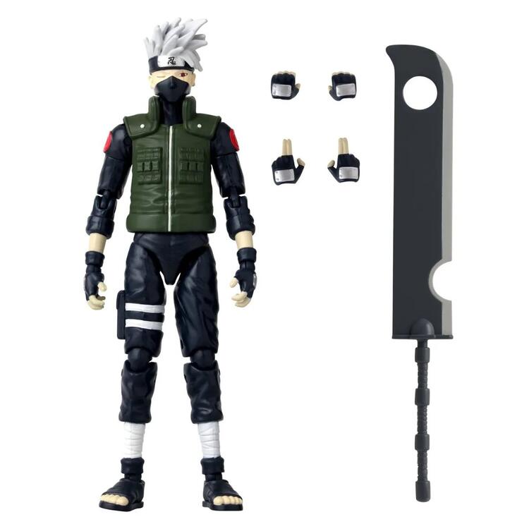 Bandai - Figurine d'action de 15cm  -  Anime Heroes  -  Naruto Shippuden  -  Kakashi Hatake Fourth Great Ninja War