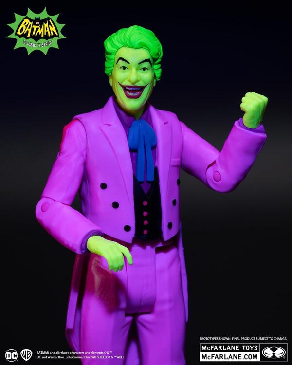 McFarlane - Gold Label collection  -  Figurine action de 17.8cm  -  DC Multiverse  -  Batman: Classic TV Series  -  The Joker Black Light Edition (Authenticated Limited Edition - 6300 PCS)