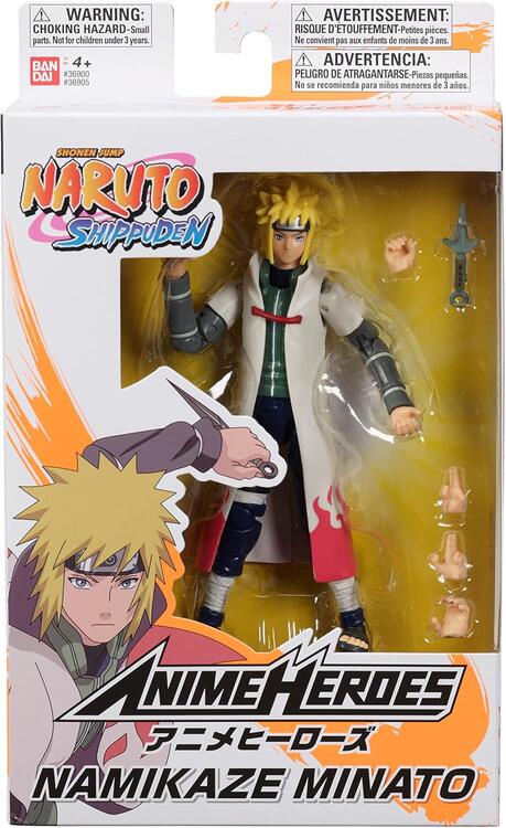 Bandai - Figurine d'action de 15cm - Anime Heroes - Naruto Shippuden - Minato Namikaze