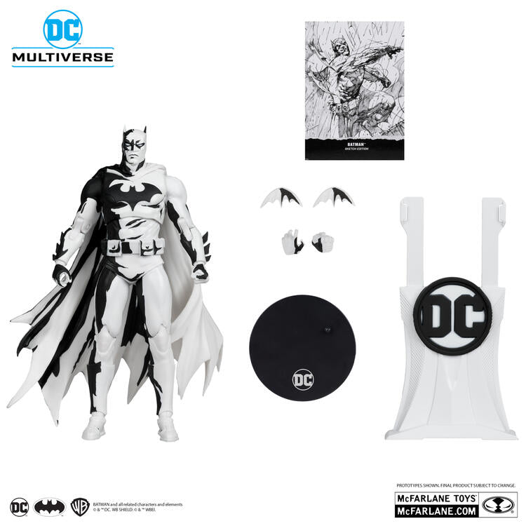 McFarlane - Gold Label collection  -  Figurine action de 17.8cm  -  DC Multiverse Batman Hush Sketch Edition ( Authenticated Limited Edition - 4800pcs)