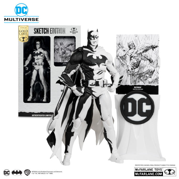 McFarlane - Gold Label collection  -  Figurine action de 17.8cm  -  DC Multiverse Batman Hush Sketch Edition ( Authenticated Limited Edition - 4800pcs)