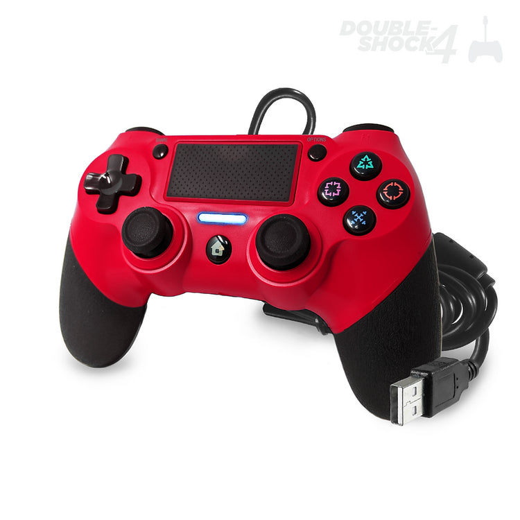 Old Skool - Wired Controller Double-Shock 4 for Playstation 4 - Scarlet Red