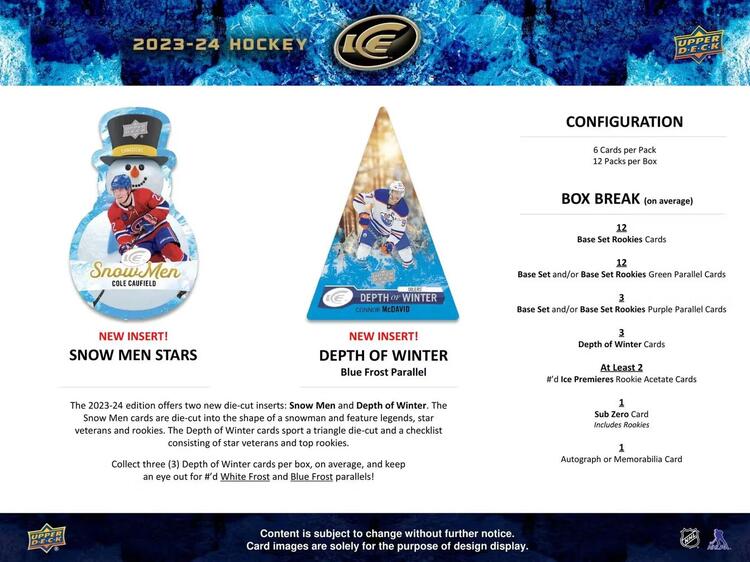 Upper Deck - Booster Hobby  -  Ice 2023-24 Hockey