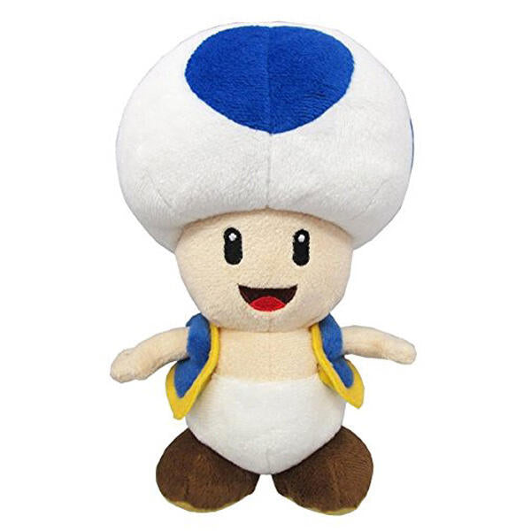 Little Buddy plush - Super Mario All Star Collection  -  Blue Toad - 20 cm