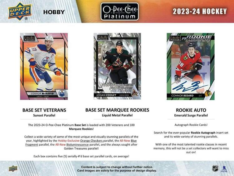 Upper Deck - Booster Hobby - 2023-24 Hockey O-Pee-Chee Platinum