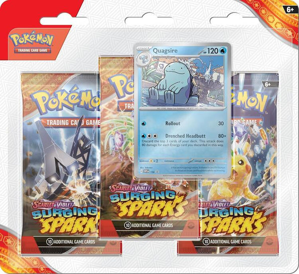 Pokémon - 3 Packs Blister  -  Scarlet & Violet  -  Surging Sparks  -  Quagsire