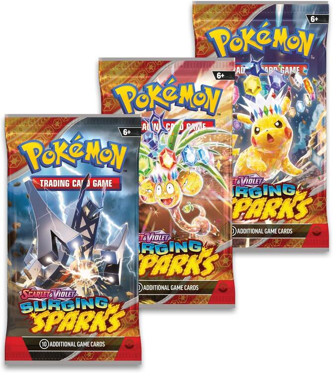 Pokémon - 3 Packs Blister  -  Scarlet & Violet  -  Surging Sparks  -  Quagsire