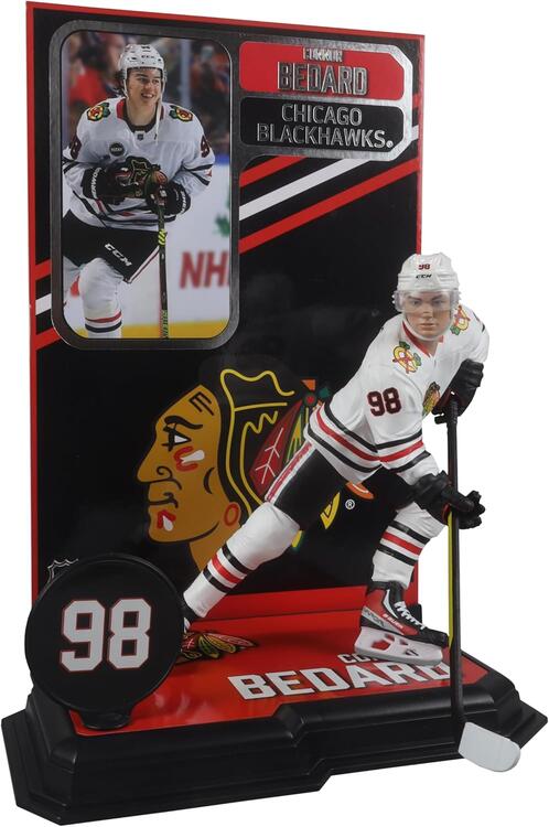 McFarlane Sportspicks - Figurine statue de 17.8cm  -  NHL Hockey  -  Chicago Blackhawks  -  Connor Bedard 98 White Variant