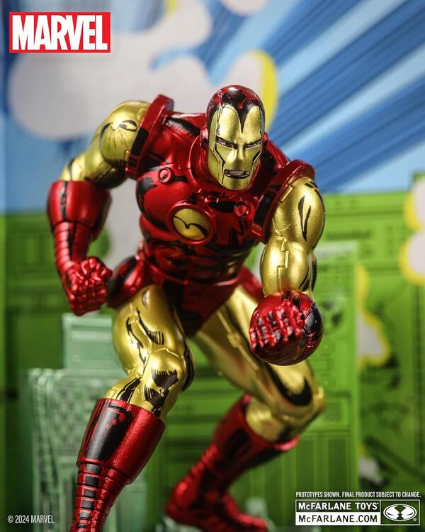 McFarlane Toys - Figurine statue de 17.8cm  -  Marvel Iron Man Inspired by The Invincible Iron man Issue