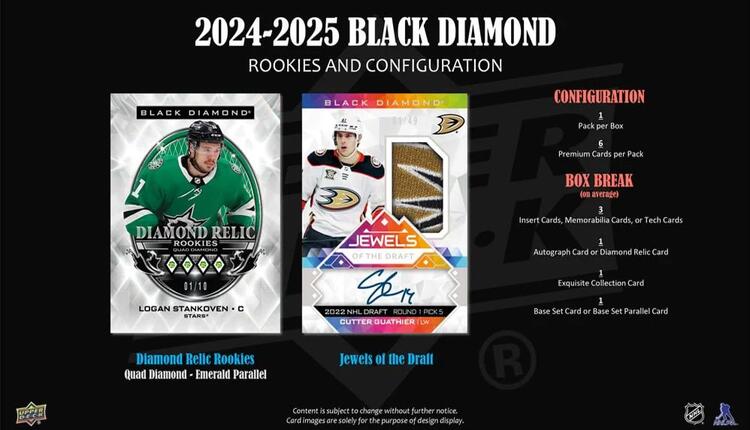 Upper Deck - Hobby Booster Box - Black Diamond 2024-25 Hockey