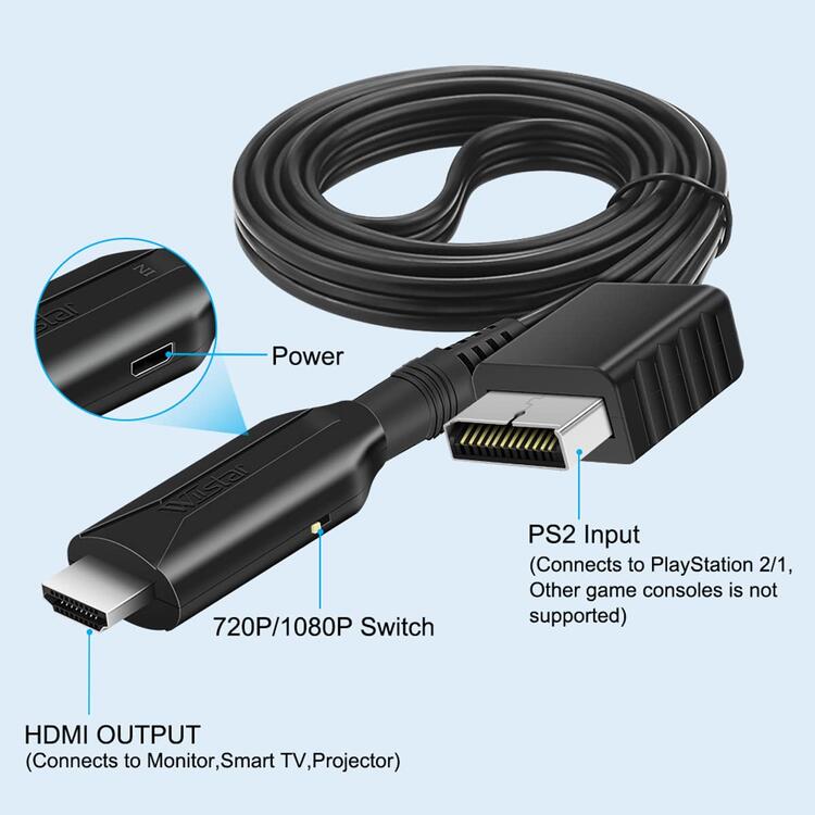 PS2 To HDMI Converter for Playstation 1 and Playstation 2