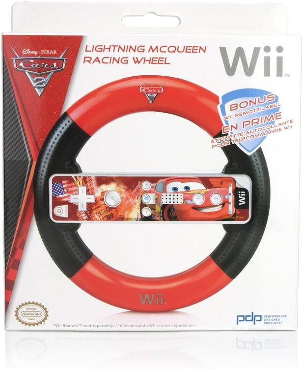 PDP - Wii Cars 2 Racing Wheel - Lightning McQueen (used)