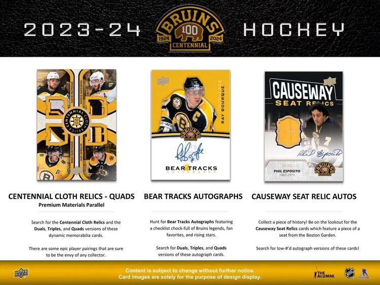 Upper Deck - Hobby Booster Box - 1924-2024 Boston Bruins Centennial 2023-24 Hockey