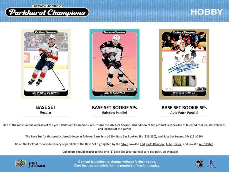 Upper Deck - Booster Hobby - 2023-24 Hockey Parkhurst Champions