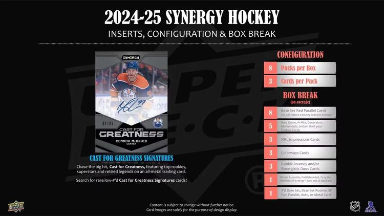 Upper Deck - Booster Hobby - 2024-25 Synergy Hockey