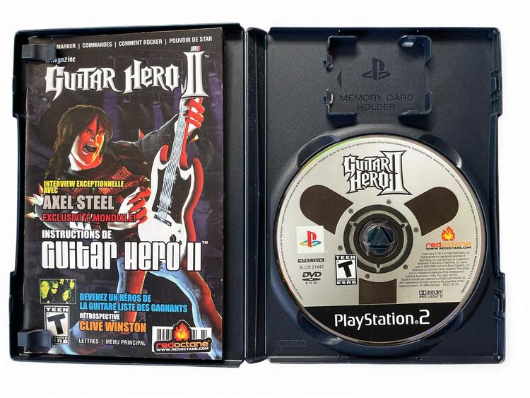 Guitar Hero II - PlayStation 2 Wired Red Gibson Bundle (used)