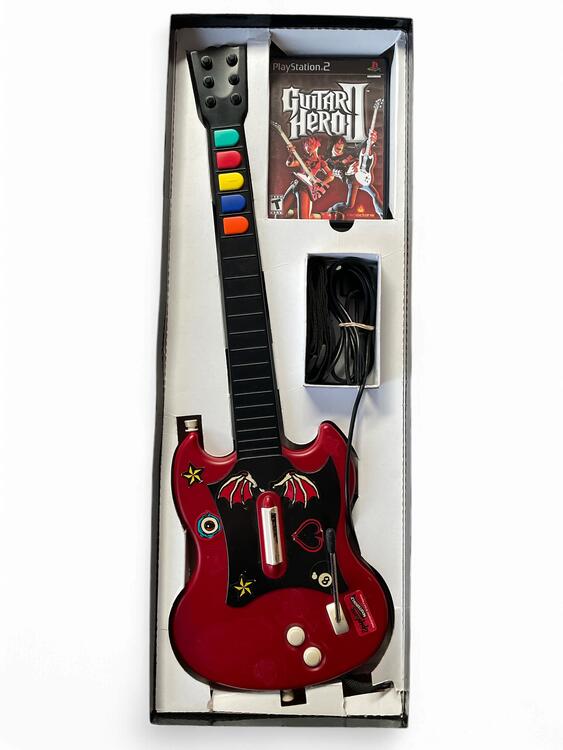 Guitar Hero II - PlayStation 2 Wired Red Gibson Bundle (used)