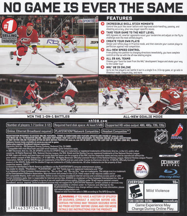 NHL 08 (usagé)