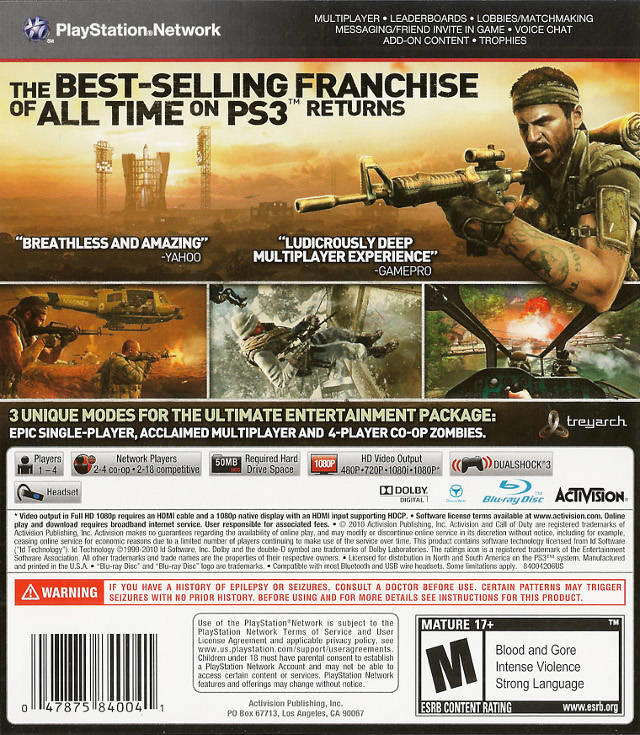 CALL OF DUTY - BLACK OPS (used)