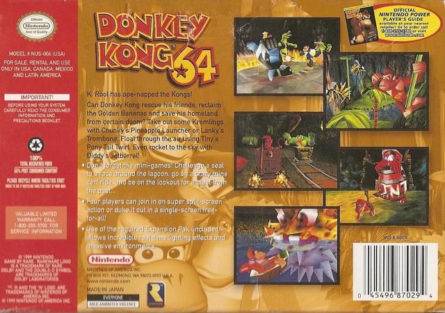 DONKEY KONG 64 ( Cartridge only ) (used)