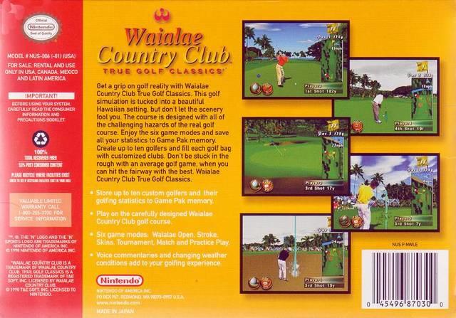 Waialae Country Club - True Golf Classics (Cartouche Only) (usagé)