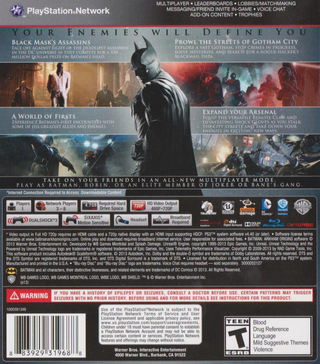 Batman: Arkham Origins (used)