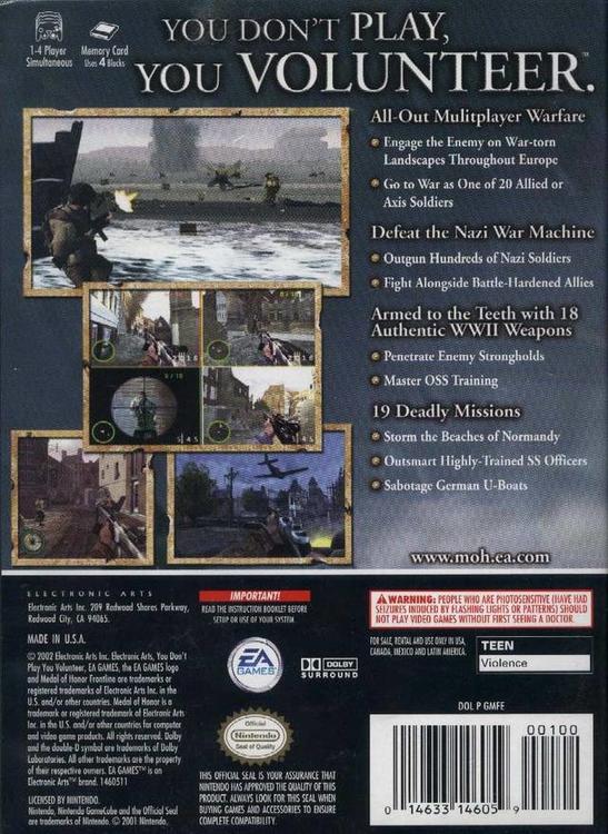 MEDAL OF HONOR FRONTLINE (used)