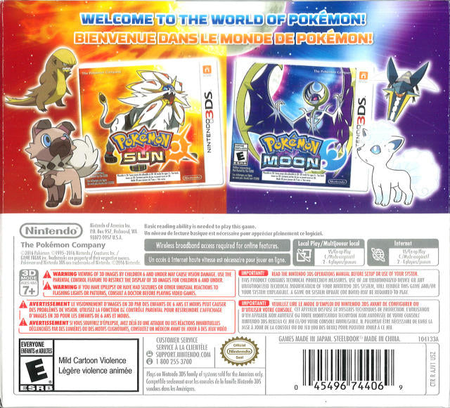 Pokémon Moon & Sun Dual pack Steel Limited Edition (usagé)