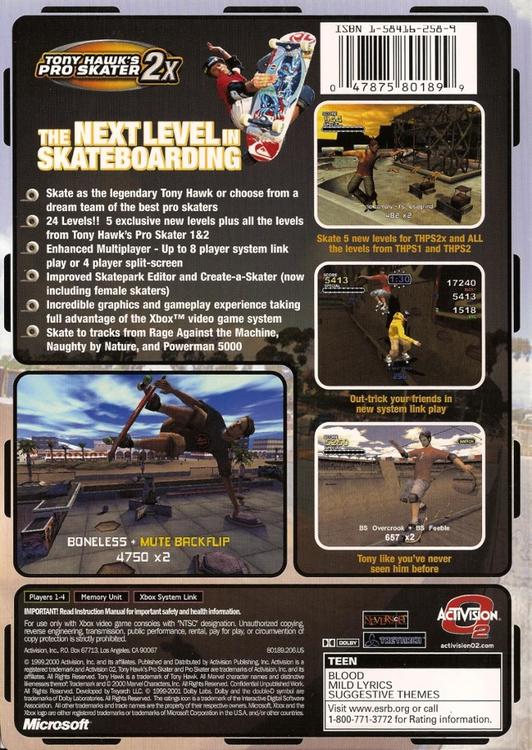 Tony Hawk's Pro Skater 2x (used)