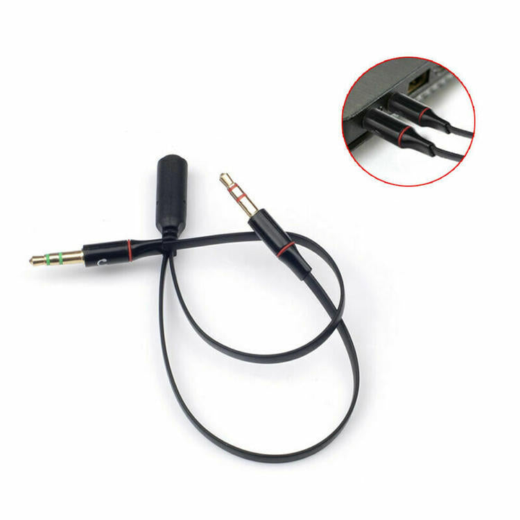 Headphone Y Adapter - 1X 3.5mm Female to 2X 3.5mm Male