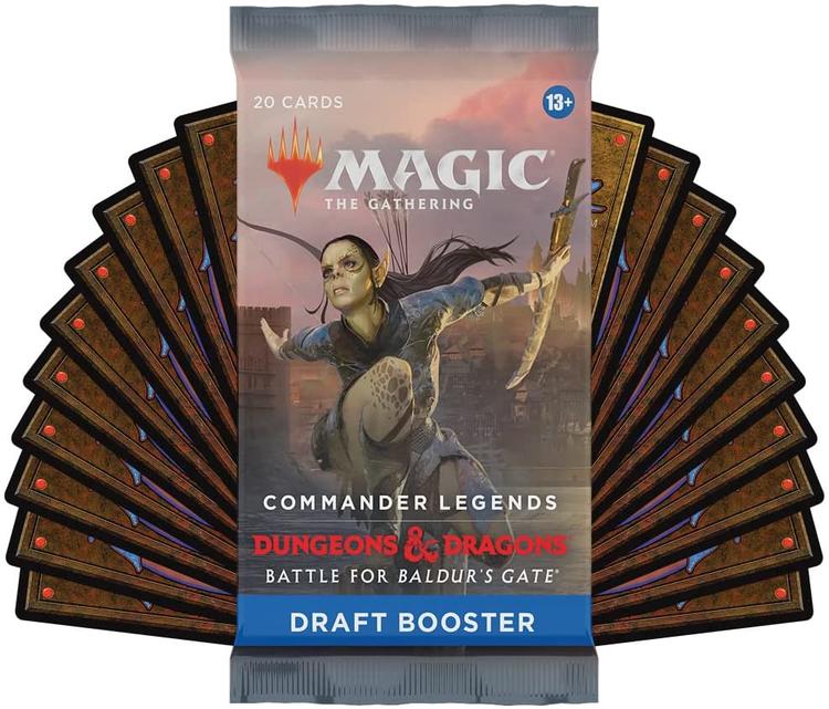 Magic The Gathering - Paquet de Draft Boosters  -  Commander Legends  -  Dungeons & Dragons Battle for Baldur's Gate