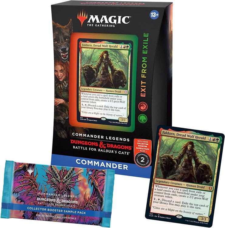 Magic The Gathering - Commander Deck  -  Commander Legends  -  Dungeons & Dragons Battle for Baldur's Gate  -  Exit From Exile