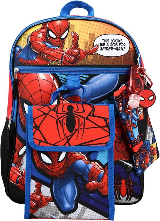 Bioworld - Ensemble Sac à dos 6 pièces de Spider-man  ( Grandeur Ado )