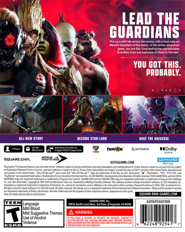 MARVEL GUARDIANS OF THE GALAXY (usagé)