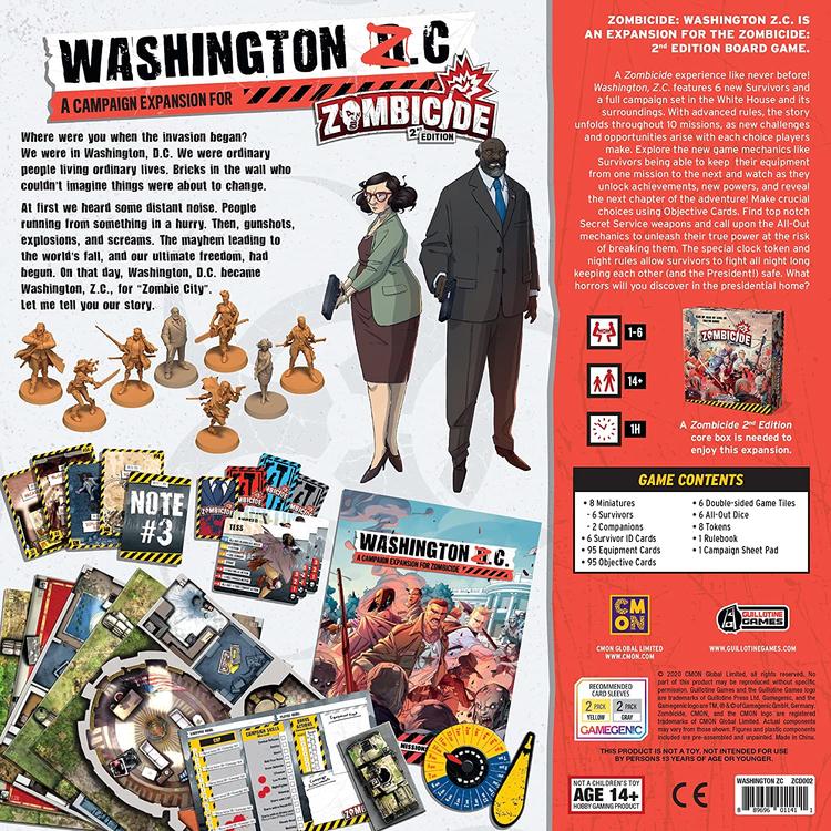 ZOMBICIDE 2nd EDITION - WAHSINGTON Z.C. EXPANSION ( VA )