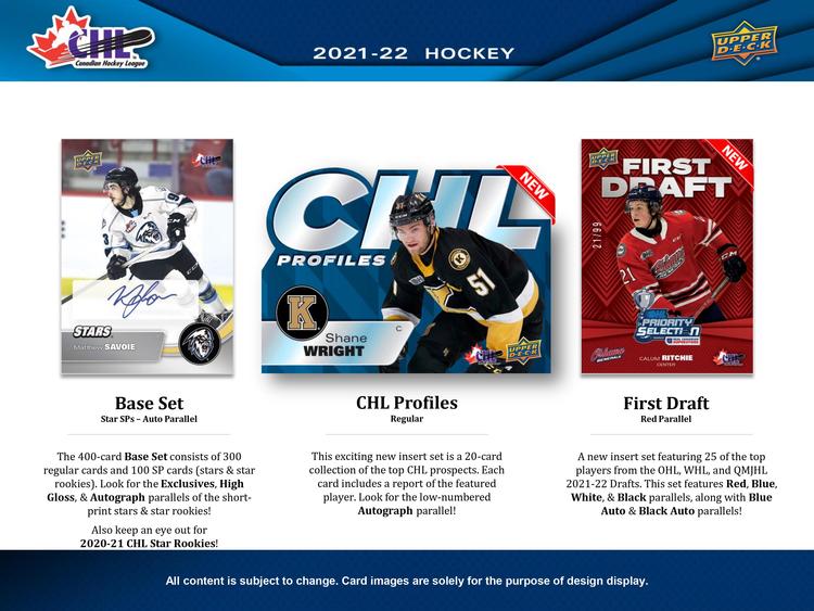 Upper Deck - Booster Hobby - CHL - Canadian Hockey League - 2021-22 Hockey