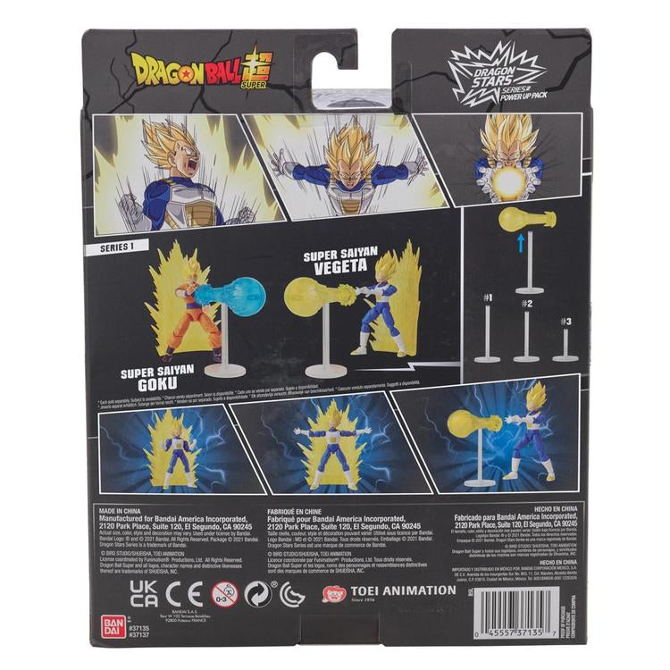 Bandai - Figurine d'action de 20cm - Série Dragon Stars power up pack - DragonBall Super - Super Saiyan Vegeta