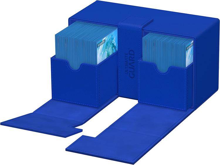 Ultimate Guard - boîte de deck de 200+ cartes  -  Twin Flip'n'tray Xenoskin  -  Monocouleur Bleu