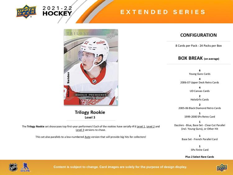 Upper Deck - Booster Hobby - Extended Series 2021-22 Hockey