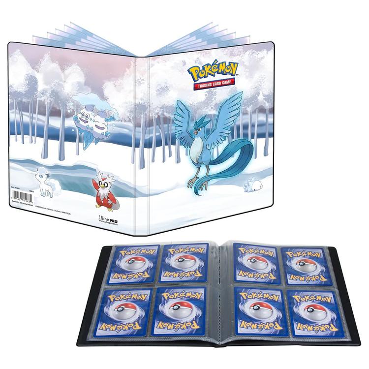 Ultra Pro - Portfolio 4 pochettes - 80 emplacements pour cartes standard + 4 emplacements pour grandes cartes  -  Pokémon  -  Frosted forest