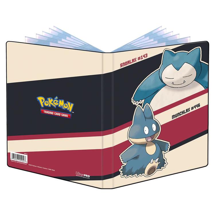 Ultra Pro - 4 Pocket Portfolio - 80 Standard Card Slots + 4 Large Card Slots - Pokémon - Snorlax & Munchlax