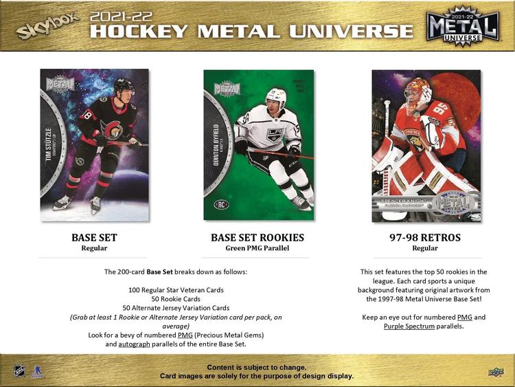 Upper Deck - Booster Hobby - 2021-22 Metal Universe Skybox Hockey