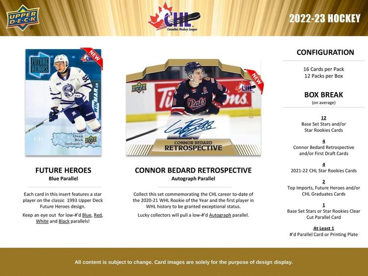 Upper Deck - Booster Hobby -  CHL - Canadian Hockey League - 2022-23 Hockey