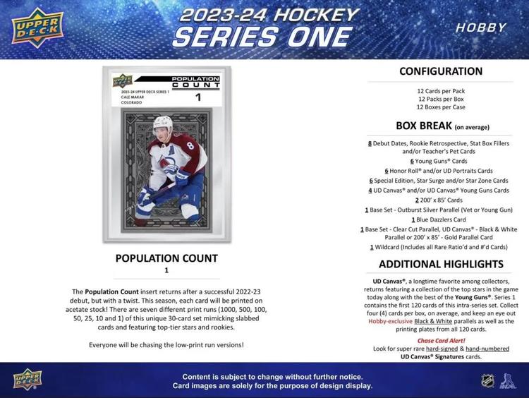 Upper Deck - Booster Hobby - 2023-24 Hockey Series One